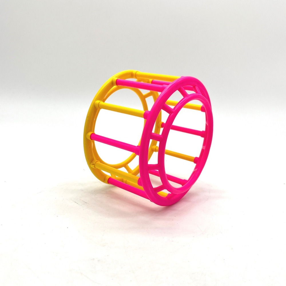 Vintage Ertl Playground Kids Roll n' Rider Neon Pink Yellow Doll Toy 1991